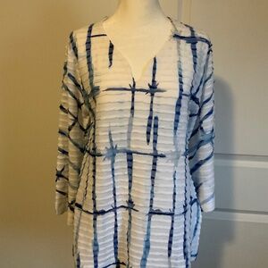 Women’s Whimsy Top Blue And White Size M